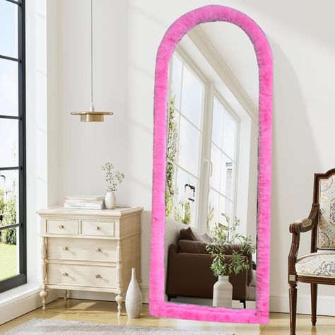 Fluffy Mirror, Body Mirrors, Cover Mirror, Full Length Mirrors, Full Mirror, Home Decor For Living Room, Warm Home Decor, Full Body Mirror, Warm Home