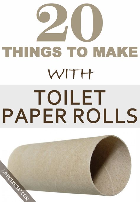 20 Things To Make with Toilet Paper Rolls | DIY Roundup Toilet Paper Roll Diy, Cardboard Tube Crafts, Christmas Toilet Paper, Toilet Roll Craft, Paper Towel Tubes, Rolled Paper Art, Toilet Paper Tube, Toilet Paper Crafts, Diy Toilet