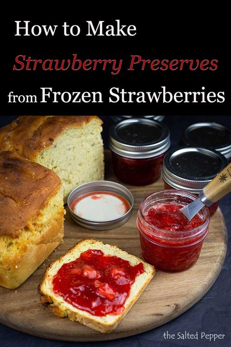 Strawberry Jelly From Frozen Strawberries, Strawberry Jam Using Frozen Strawberries, Strawberry Jam Frozen Strawberries, Frozen Strawberries Recipes Easy, Strawberry Preserves Recipe Easy, How To Use Frozen Strawberries, Frozen Strawberry Jam Recipe, What To Make With Frozen Strawberries, Strawberry Jam With Frozen Strawberries