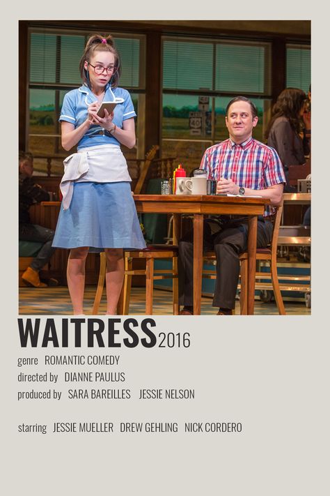 The Waitress Musical, Waitress Broadway, Waitress The Musical, Broadway Musicals Posters, Jessie Mueller, Waitress Musical, Broadway Posters, Glenn Miller, Musical Theatre Broadway