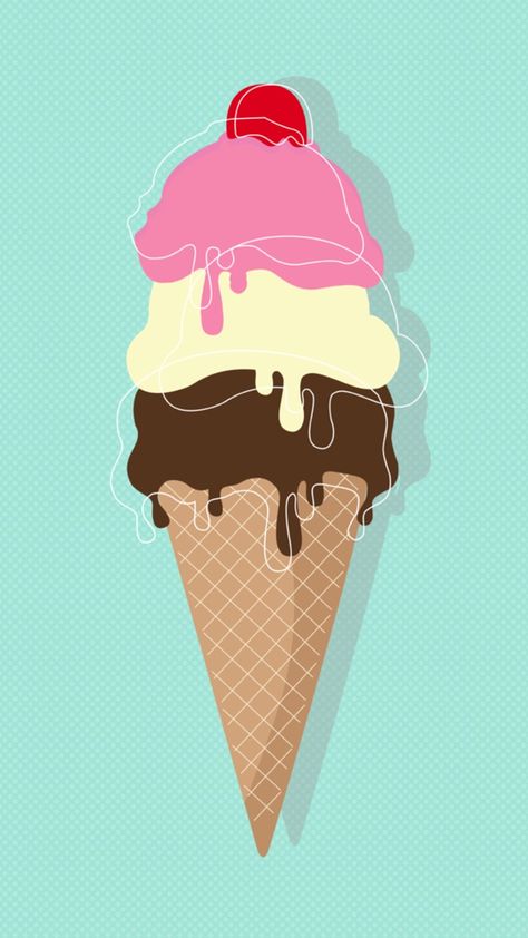 Free Art - Ice cream in a cone with a cherry on top - Mixkit Summer Ice Cream Photography, Ice Cream Museum, Ice Cream Painting, Ice Cream Wallpaper, Ice Cream Logo, Ice Cream Illustration, Ice Cream Poster, Sunset Canvas Painting, Ice Cream Art