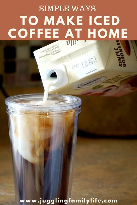 Make Iced Coffee At Home, Make Iced Coffee, Coffee Protein Shake, Iced Coffee Recipe, Iced Coffee At Home, How To Make Ice Coffee, Iced Coffee Drinks, Easy Coffee Recipes, Coffee At Home