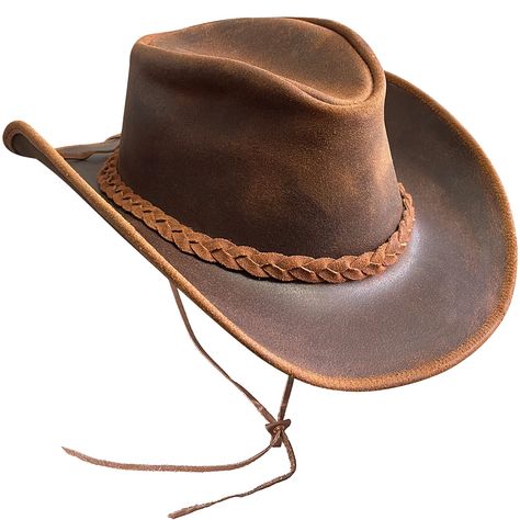 PRICES MAY VARY. Oiled 100% Leather. Classic Cow Boy Style. 3 inch Shape able Brim. Premium Quality Craftsmanship. Superior Quality Original Leather Hats. WHAT WE ARE UPTO AT BRANDSLOCK: - Our philosophy is to provide: - Value for money - Durability of the goods - Easy returns and refunds policy - 24/7 after sales customer service - Customer satisfaction guaranteed - Availability of latest trends and designs - Excellent customer service standards and quality products - Competitive prices for bes Sombrero Cowboy, Cowboy Hats Women, Aussie Style, Mens Cowboy Hats, Leather Cowboy Hats, Outback Hat, Chapeau Cowboy, Western Cowboy Hats, Rugged Look