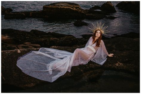 Goddess Photoshoot, Whimsical Photoshoot, The Moon Tonight, Beach Photo, Moon Goddess, Beach Photoshoot, Creative Portraits, Pose Reference Photo, Oregon Coast