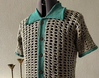 Men's Mesh Shirt Crochet Pattern, Small-5XL Crochet Men’s Shirt Pattern Free, Crochet Top Men Pattern, Male Crochet Patterns, Crochet Men Shirt Free Pattern, Mens Crochet Shirt Pattern, Free Crochet Patterns For Men, Crochet Mens Shirt Pattern, Crochet Top Men, Things To Crochet For Men