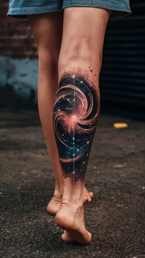 Celebrate the cosmos with this enchanting tattoo featuring Aquarius constellation, and twinkling stars! ✨ This design embodies the free-spirited essence of Aquarius while showcasing the beauty of the night sky. Ideal for astrology lovers, it serves as a reminder of one's connection to the universe. Perfect for your next ink inspiration! #AstrologyTattoo #CosmicArt Universe Leg Tattoo, Space Rib Tattoo, Aquarius Tattoos Men, Star Galaxy Tattoo, Stars Shoulder Tattoo, Constellation Tattoo Sleeve, Alien Spaceship Tattoo, Night Sky Tattoo, Night Sky Tattoos