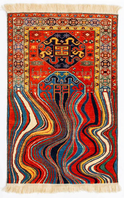 Faig Ahmed, Traditional Carpet Pattern, Carpet Diy, Painting Pottery, Textil Design, Embroidered Art, Design Textile, Arte Inspo, Glitch Art