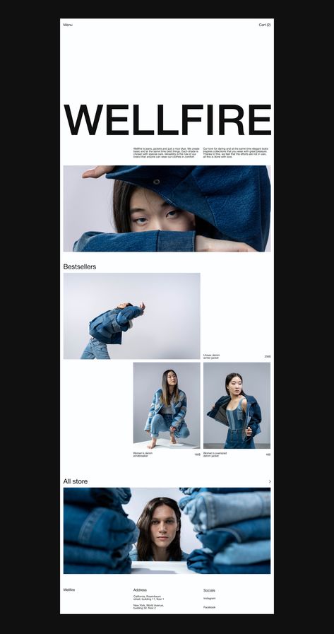 Fashion Web Design, Fashion Website Design, Mises En Page Design Graphique, Portfolio Website Design, Webpage Design, Portfolio Web Design, Website Design Layout, Web Design Trends, Minimal Web Design