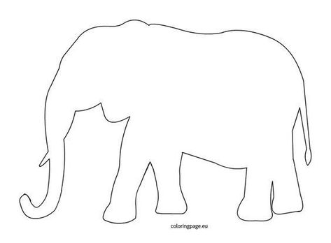 Elephant Template Elephant Template, Elephant Outline, Elephant Silhouette, Capstone Project, Animal Silhouette, Wild Animal, Coloring Page, Animals Wild, Coloring Pages