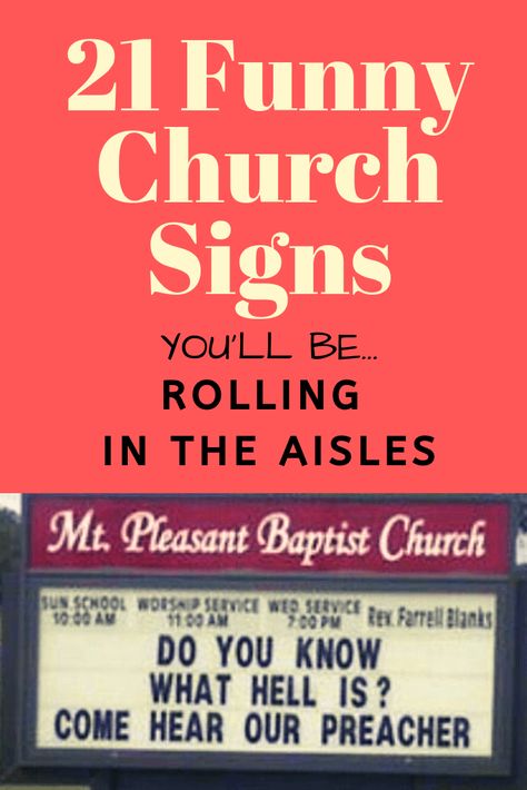 Look at these hilarious church signs that will send you ROFL! #churchsigns #funnychurchsigns #churchhumor #funnyChristian #funnysigns #lol #laughoutloud #Christianfun Church Signs Funny, Short Funny Stories, Pastor Quotes, Church Sign Sayings, Funny Church Signs, Church Fellowship, Church Memes, Church Humor, Church Community