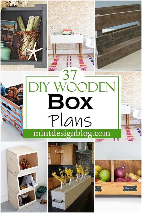 Diy Wooden Box, Wooden Box Plans, Unfinished Wood Boxes, Wooden Box Diy, Wooden Crafts Diy, Wooden Box With Lid, Plywood Boxes, Small Wooden Boxes, Carpentry Diy