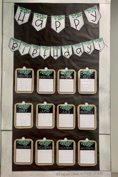 Diy Classroom Birthday Display, Classroom Chart Ideas, Happy Birthday Charts For Classroom, Chart Decoration Ideas, Primary Classroom Ideas, Birthday Display Classroom, Birthday Board Ideas, Classroom Birthday Board, Classroom Birthdays