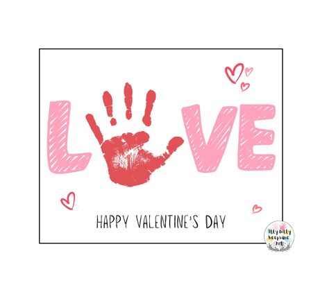 "Love Heart Handprint Footprint DIY Art Craft / Kids Keepsake / Download / Printable INSTANT ACCESS - This is a Digital Download File Only! STEP 1: Download the file that is sent to you (PDF) STEP 2: Print the file at your home or your local print store. STEP 3: Paint your child's hand and add it onto your artwork. YOU WILL RECIEVE: an 8.5-11\" size (PDF file) **No physical product will be shipped to you. This is a digital download file for your art print** PRINTING: **For BEST Results** --> Use Valentines Day Handprint Art, Heart Handprint, Art Craft Kids, Template Craft, Add Kids, Valentine's Day Crafts For Kids, Toddler Activity, Valentine Activities, Handprint Craft