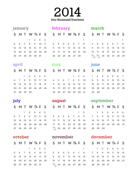 Free printable 2014 one-page calendar, also comes in black/white.  http://www.lesliejerkins.com/2013/08/2014-one-page-calendar.html One Page Calendar, Calendar Free Printable, Free Printable Stationery, January February March, Web Design Studio, Desktop Calendar, Print Calendar, Printable Stationery, Diy Planner