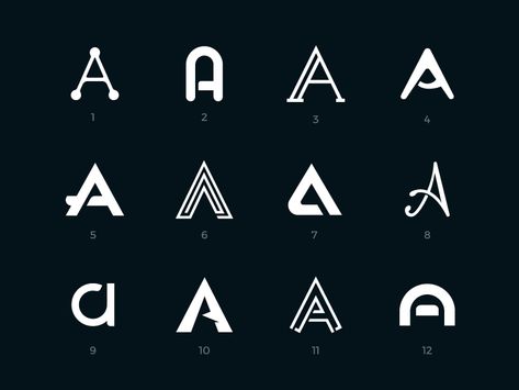 Letter A logos set by Filippo Borghetti | Dribbble A I Logo Design Letter, Letter A Design Logo, A A Logo, A Letter Logo Design Creative, X Design Logo, Letter A Logo Design Ideas, A Symbol Logo, A Design Letter, A Logo Design Letter