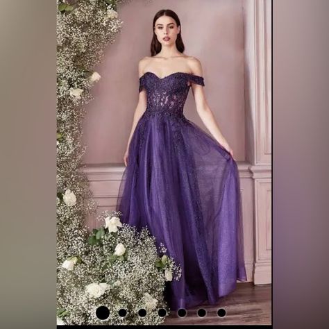 Size: 14 Perfect Condition Worn Once Paid $450, Asking $200 Vibrant Purple Dress, Purple Ball Gown Aesthetic, Wedding Purple Dress, Royal Purple Formal Dress, Long Dark Purple Dress, Purple Poofy Dress, Purple Royal Dress, Fantasy Dress Purple, Purple Elegant Dresses