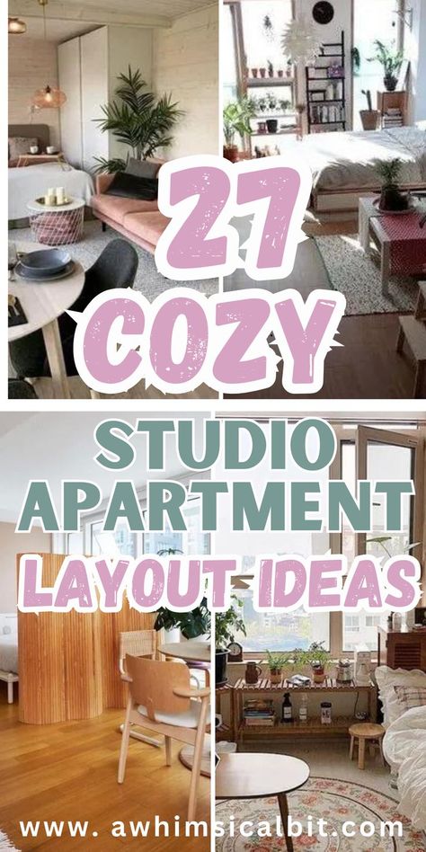 studio layout ideas Simple Studio Apartment Ideas, Room Dividers Storage, Small Apartment Living Room Layout, Apartment Furniture Layout, Apartment Living Room Layout, Apartment Layouts, Small Apartment Layout, Studio Apartment Ideas Divider, Studio Apartment Ideas Layout