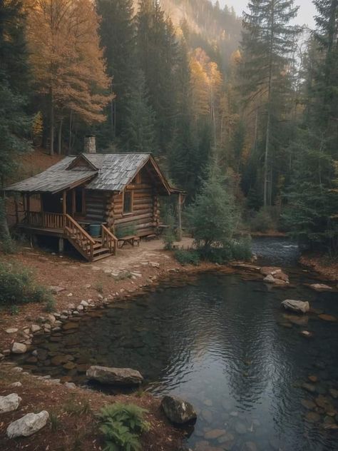 Cabin Lifestyle, A Cabin In The Woods, Log Cabin Living, Dream Cabin, Cabin Aesthetic, Cabin Retreat, Log Cabin Rustic, Cabin In The Mountains, Forest Cabin