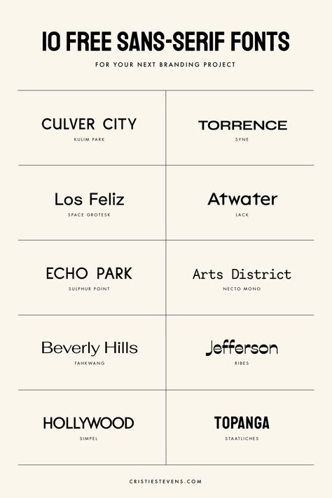 10 FREE sans-serif fonts for your next branding project — C.S.A Sans Serif Typography Design, Modern Vintage Branding, Building Campaign, Kombinasi Font, Campaign Branding, Sans Serif Logo, Typography Logo Fonts, Best Sans Serif Fonts, Letters Tattoo