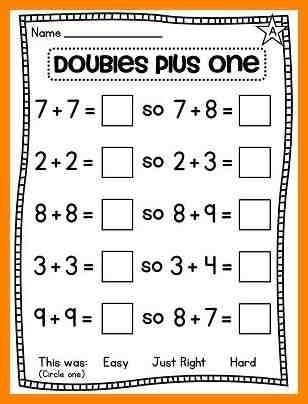 Worksheet Tk, Doubles Math, Doubles Worksheet, Doubles Plus One, Math Doubles, Math Fact Worksheets, Math Addition Worksheets, First Grade Math Worksheets, Math Pages