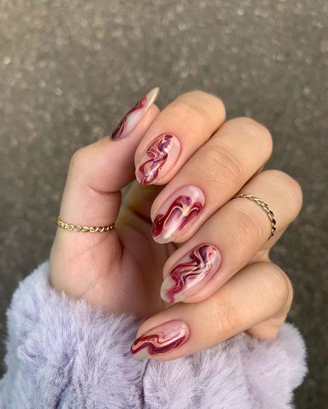 50+ Stunning Fall Nails You Need To Try! - Prada & Pearls Isabel May, Wine Nails, Simple Fall Nails, Red Acrylic Nails, Fall Gel Nails, October Nails, Cute Nails For Fall, Grunge Nails, Red Nail Designs