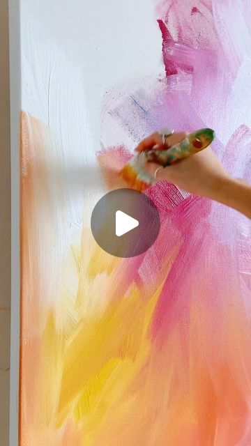 Best Artists Paintings, Blended Abstract Painting, Artist Videos Painting, Blend Acrylic Paint Tutorials, Colourful Paintings Abstract, How To Paint An Abstract Canvas, Abstract Art Painting Techniques Ideas, Acrylic Painting Videos On Canvas, Soft Acrylic Painting