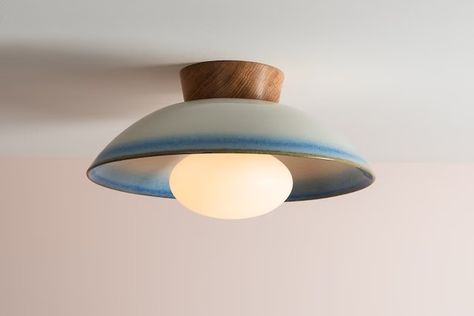 StudioHaran - Etsy Wood Ceilings, Wood Light, Flush Ceiling Lights, Dimmer Switch, White Gloss, Flush Mount Lighting, Incandescent Bulbs, Flush Mount Ceiling, Light Fittings