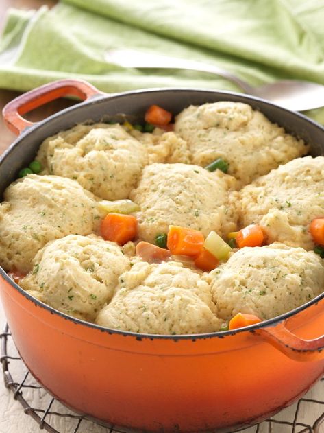 Gluten Free Dumplings Recipe, Bisquick Dumplings, Gf Dinners, Gluten Free Dumplings, Turkey And Dumplings, Creamy Chicken Stew, Flour Dumplings, Baking Mix Recipes, Gluten Free Baking Mix