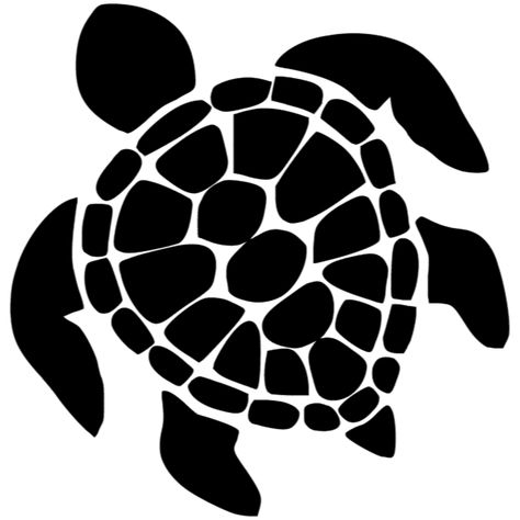 Turtle Silhouette, Turtle Car, Sea Turtle Wall Art, Turtle Wall Art, Decal Ideas, Hawaiian Tattoo, Turtle Art, Silhouette Stencil, A Turtle