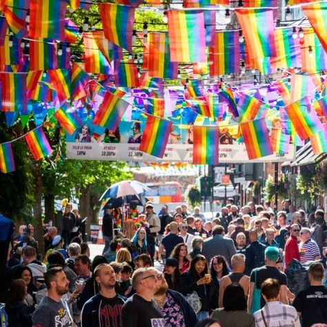 Everything You Need To Know About Manchester Pride 2019 Manchester Pride, Scary Bridges, Umbrella Street, Book Collage, Pride Festival, Theme Background, 2023 Vision, Taste The Rainbow, Manifestation Board