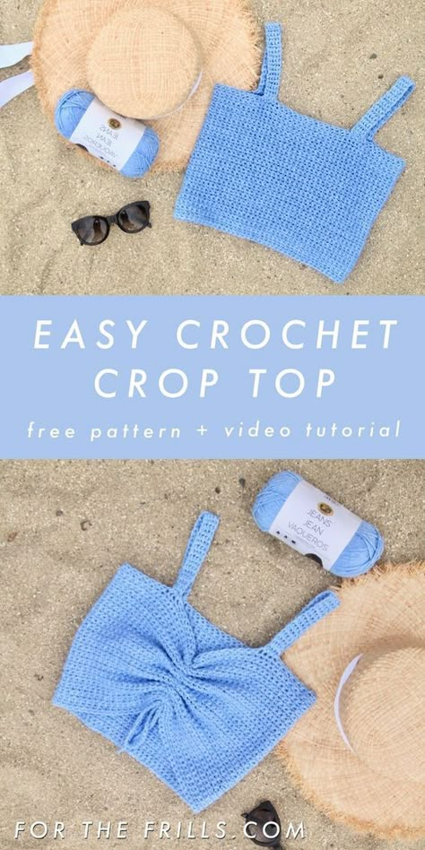 Croptop Diy, Crop Top Free Pattern, Pola Top, Makeup Zombie, Diy Sy, Haine Diy, Crop Top Pattern, Crochet Crop Top Pattern, Mode Crochet