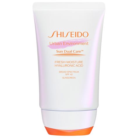 Urban Environment Fresh-Moisture Sunscreen Broad-Spectrum SPF 42 - Shiseido | Sephora Sunscreen For Dry Skin, Best Drugstore Sunscreen, Moisturizing Sunscreen, Gel Sunscreen, Pearl Light, Daily Sunscreen, Best Sunscreens, Sunscreen Moisturizer, Mineral Sunscreen