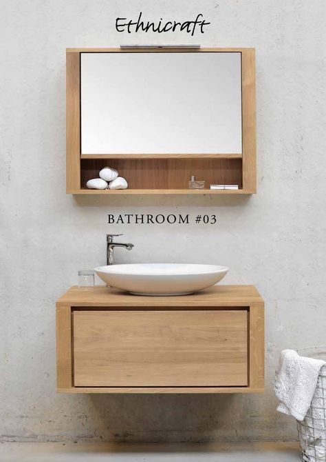 Ethnicraft bathroom catalogue 2016 en Ethnicraft contemporary oak bathroom… Oak Bathroom Furniture, Washbasin Design, Oak Bathroom, Wood Bathroom Vanity, Bathroom Closet, Bathroom Mirror Cabinet, Trendy Bathroom, Wood Bathroom, Bathroom Layout