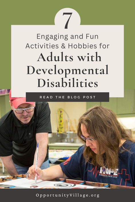 Check out our list of top 7 engaging hobbies and activities that people with disabilities can do from home or in a group setting.   Plus, there’s advice on the suitability for each activity and the skills required. Activities For Adults With Special Needs, Activities For Adults With Disabilities, Disabilities Activities, Outdoor Activities For Adults, September Lessons, Hobbies For Adults, Living Skills, Hobbies For Women, Train Activities