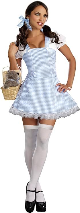 Dreamgirl Adult Dorothy, Womens Blue Gingham Dress Costume, Sexy Halloween Costume Dorothy Costume, Dorothy Wizard Of Oz, Blue Gingham Dress, Country Dresses, Checkered Dress, Adult Halloween Costumes, Check Dress, Dress Costume, Blue Gingham