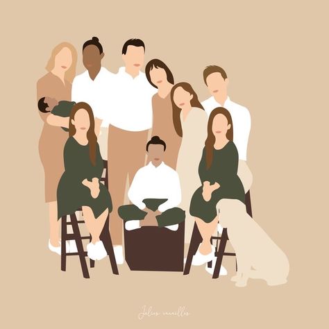 Family Cover Instagram, Character Lineart, Family Drawing Illustration, Lifestyle Drawing, Motherhood Illustration, 가족 일러스트, Illustrated Family Portrait, Faceless Portraits, Portrait Light Exposure