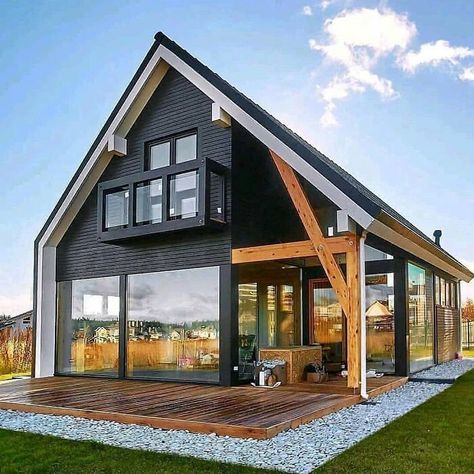 I Love Woodworking: 130 Times Woodworking Enthusiasts Took Their Projects To Another Level And Shared The Results In This Instagram Account Build Your Own Tiny House, Modern Barn House, Container House Plans, Casa Container, Modern Farmhouse Exterior, Barn Style House, Modern Barn, Hus Inspiration, Farmhouse Exterior