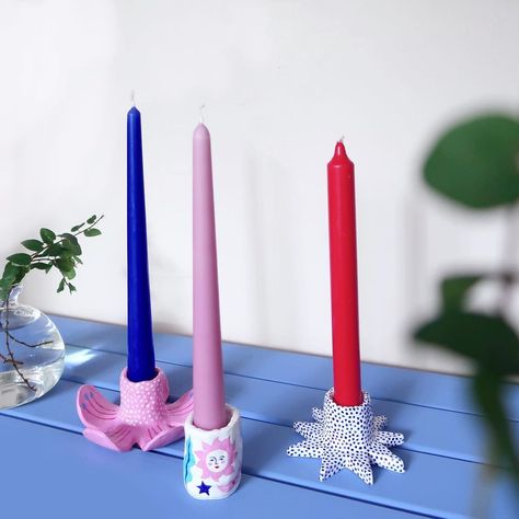 Diy Clay Taper Candle Holder, Homemade Clay Candle Holders, Diy Air Dry Clay Candle Holders, Clay Candle Stick Holders, Diy Candle Holders Clay, Candle Stick Holders Diy, Diy Candlestick Holders, Diy Taper Candle Holders, Polymer Clay Candle Holder