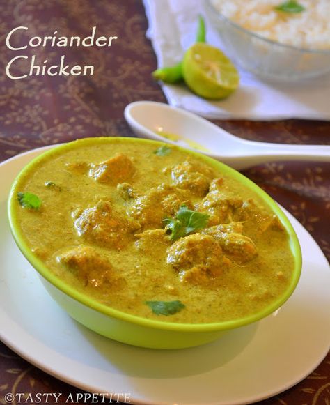 Chicken Hariyali, Coriander Chicken, Coriander Recipes, Creamy Chicken Curry, Healthy Curry, Chettinad Chicken, Restaurant Style Recipes, Spicy Curry, Veg Curry