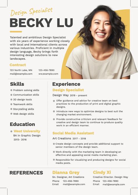 Graphic Designer Resume Template, Designer Resume Template, Curriculum Vitae Design, Graphic Designer Resume, Graphic Design Cv, Designer Resume, Teamwork Skills, Cv Resume Template, Cv Design