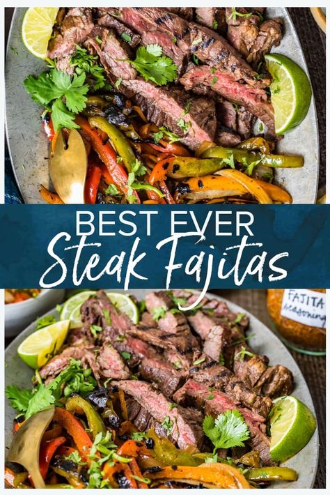 Best Steak Fajitas, Steak Fajitas Recipe, Beef Fajita Recipe, Skirt Steak Fajitas, Grilled Meals, Flank Steak Fajitas, Beef Burgundy, Easy Steak Fajitas, Man Recipes