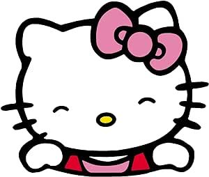 ikigomu-Hello Kitty Peeking Cartoon Decal Sticker for Car/Truck/Laptop Coffee Doodle, Hello Kitty Car, Sticker For Car, Phone Wallpaper Images, Car Cartoon, Car Stickers, Decals Stickers, Cartoon Characters, Vinyl Decals