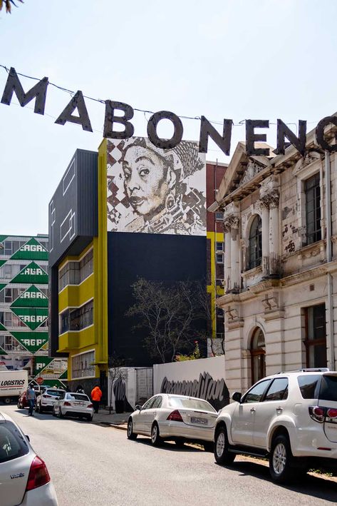 Maboneng, a creative neighborhood in Johannesburg. South Africa in 3 Weeks | The Perfect South Africa itinerary for your first trip. Johannesburg South Africa Aesthetic, 2024vision Board, Johanessburg South Africa, Maboneng Johannesburg, South Africa Johannesburg, Golden Slumbers, 2 Days In Rome, South Africa Itinerary, South Africa Photography