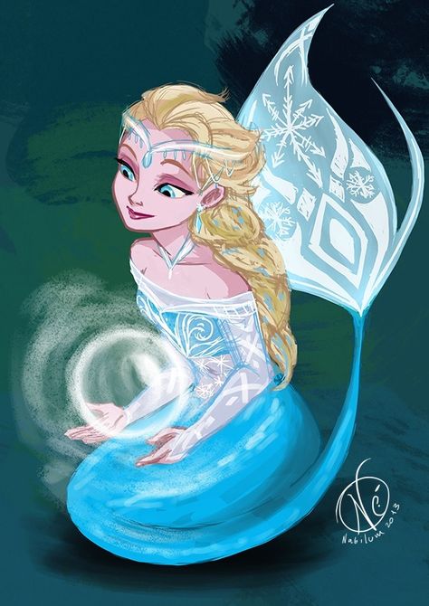 Mermaid Elsa Elsa Mermaid, Wish Disney, Frozen Bubbles, Disney Mignon, Princesas Disney Anime, Image Princesse Disney, Animation Disney, Images Disney, Prințese Disney