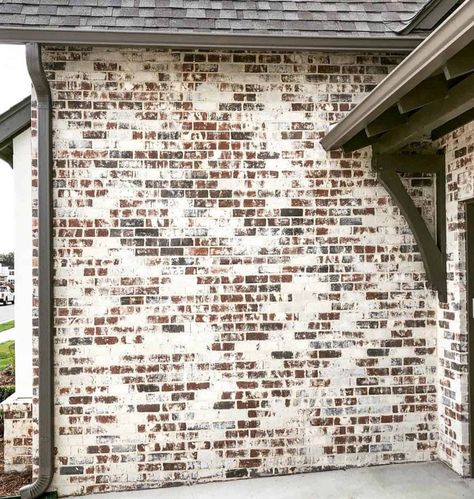 Have you wanted to Limewash your home, but have been hesitant to start? Today, I'm sharing 10 Tips for Limewashing Your Home featuring Romabio Paints Classico Limewash German Smear Brick With White Siding, Lime Wash Brown Brick, Distressed Limewash Brick, Lighten Brick Exterior, Romabio Limewash Fireplace, German Shmere Brick House Exterior, Painted Brick Ideas, German Shmere Brick House, Limewash Vs Whitewash