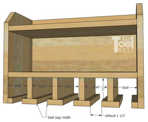 Organize your cordless drills and tools with a custom drill storage and charge station for about $20! Tell the plans how many tool stalls you want, and the free plans will customize your cut list. Free plans on hertoolbelt.com Tool Wall Storage, Diy Projects Garage, Drill Storage, Charge Station, Diy Storage Shelves, Power Tool Storage, Woodworking Shop Plans, Garage Tool Storage, Garage Organization Diy