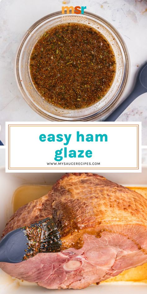 With satisfying sweet and savory flavors, this easy Ham Glaze recipe is sure to take your next baked ham to the next level! Glaze For Smoked Ham, Savory Ham Glaze, Baked Ham Recipes, Easy Ham Glaze, Ham Sauce, Big Mac Sauce Recipe, Mac Sauce Recipe, Best Sauce Recipe, Oven Baked Bacon