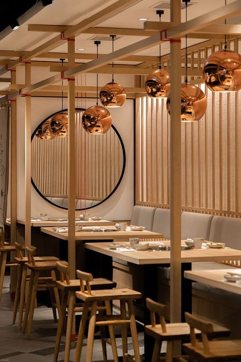 Japanese Restaurant Interior Design, Chinese Restaurant Interior Design, Chinese Restaurant Interior, Chinese Restaurant Design, Modern Chinese Restaurant, Chinese Cafe, Hotpot Restaurant, Japanese Restaurant Interior, Japanese Restaurant Design