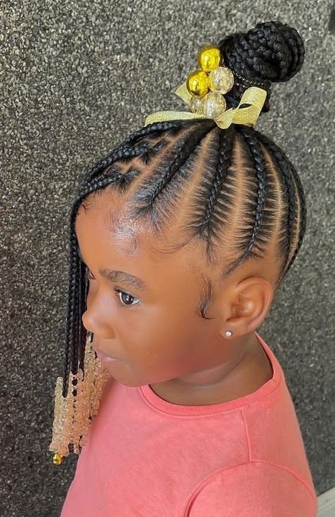 Kid Girl Hairstyles Black, Little Black Girls Hairstyle Ideas, Simple Girl Hairstyles Kids Black, Cute Little Black Girls Hairstyles Easy, Back To School Hairstyles For Kids Black, Toddler Graduation Hairstyles, Black Girls Hairstyles For Toddlers, Black Lil Girl Hairstyles, Natural Braid Styles For Little Black Girls Kids