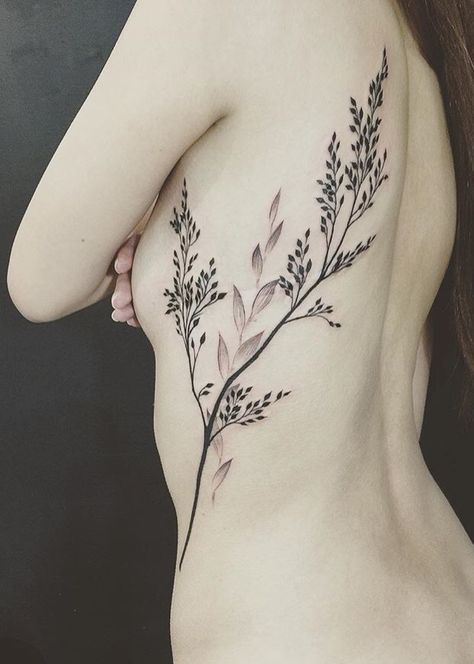 Side Body Flower Tattoo, Floral Back Tattoo, 21 Tattoo, Mastectomy Tattoo, Rib Tattoos For Women, Tattoo Floral, Literary Tattoos, Instagram Cover, Triangle Tattoos